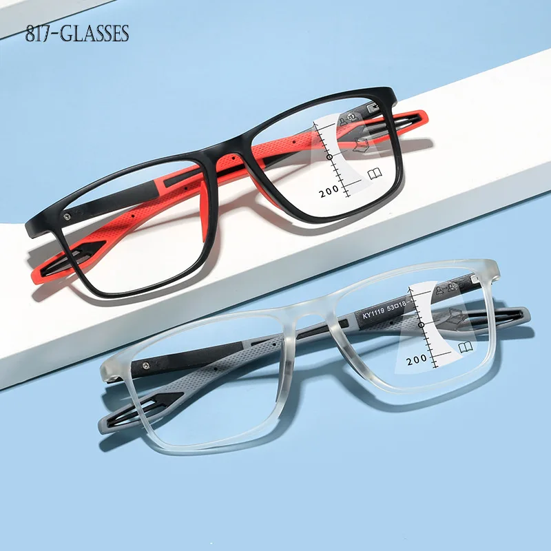 

Женские и мужские очки для чтения, новинка 2023, очки для дальнозоркости двойного назначения, ультратонкие очки с мультифокусом, очки с защитой от синего света