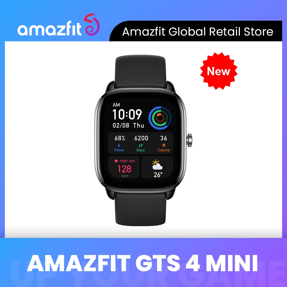 [Мировая премьера] Смарт-часы Amazfit GTS 4 MINI 120+ спортивных режимов 1 65-дюймовый HD