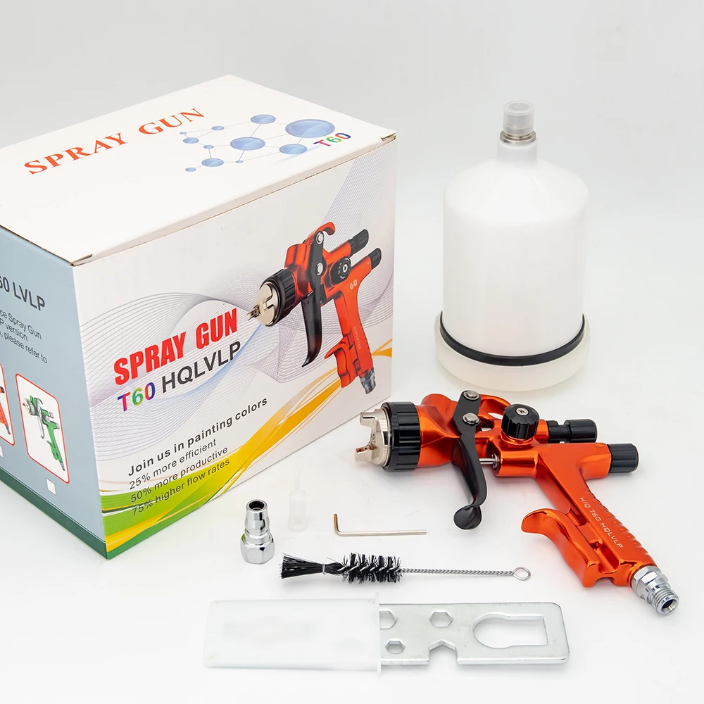 

Пистолет-распылитель LVLP T60, пистолет-распылитель для краски с соплом 1,3 мм, Профессиональный Аэрограф на водной основе, Аэрограф для автомобиля