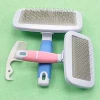 2022jmt pet dog hair removal combs cats fur cleaning original brush large size combs tool stainless non slip pet supplies