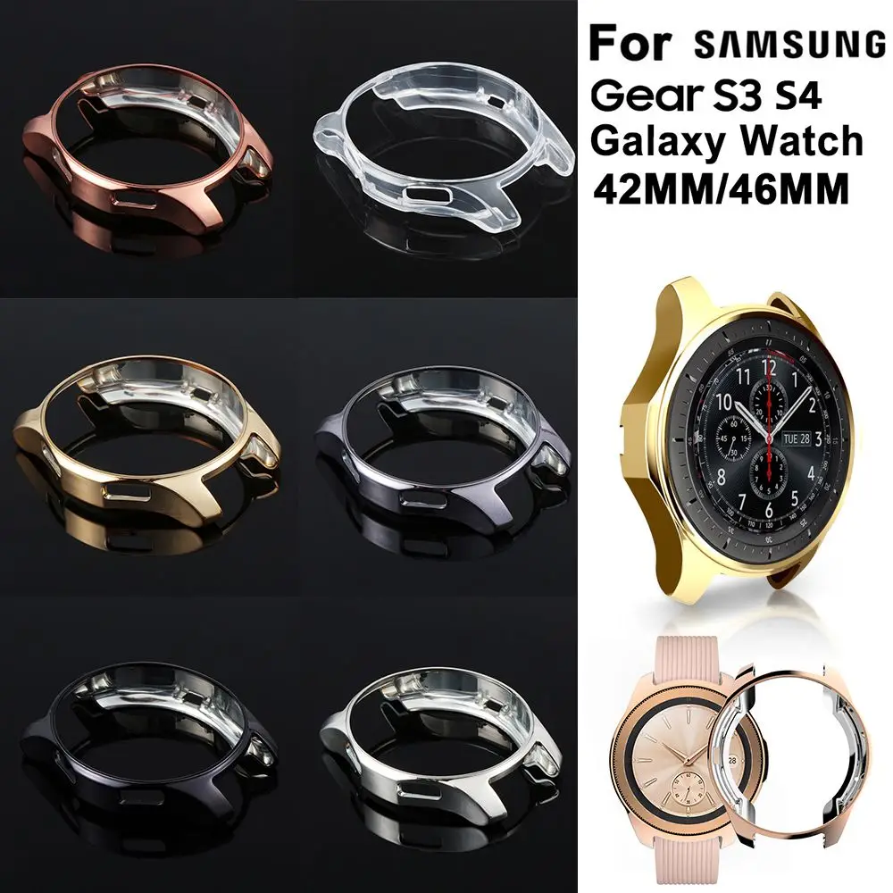 

Shockproof TPU Watch Case Silicone Shell Holder Skin Protective Cover For Samsung Gear S3 S4 Galaxy Watch 46mm 42mm