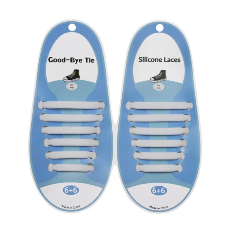 12 шт./набор Детские эластичные силиконовые шнурки без завязок