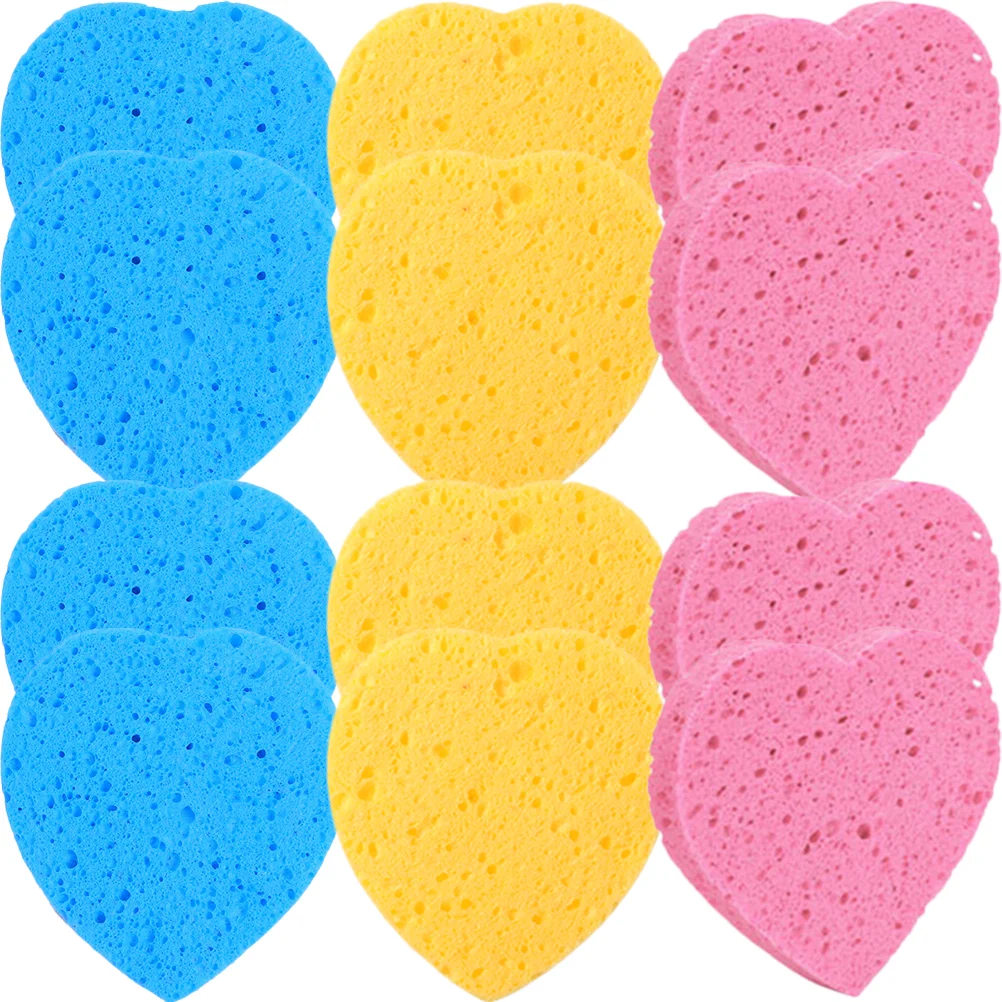 

Sponge Face Facial Compressed Makeup Removal Cleansing Spa Skin Pad Exfoliating Wash Skincare Cellulose Dead Beauty Heart
