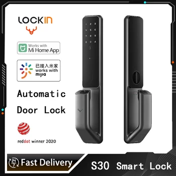 Lockin S30 Pro Smart Door Lock Fingerprint Password NFC Phone Unlock Automatic Work with Xiaomi Mi Home Smart Home Linkage
