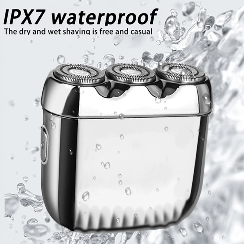 Мини-электробритва для мужчин портативная перезаряжаемая Бритва бороды IPX7