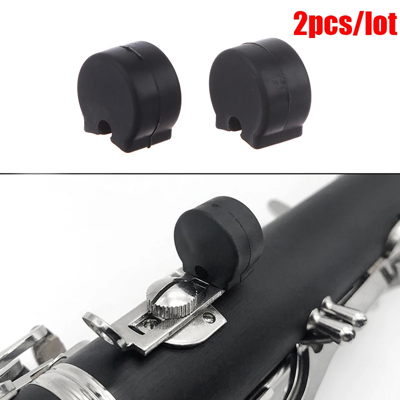

2Pcs Clarinet Finger Rest Rubber Clarinet Black Thumb Rest Saver Cushion Pad Finger Protector Comfortable For Clarinet