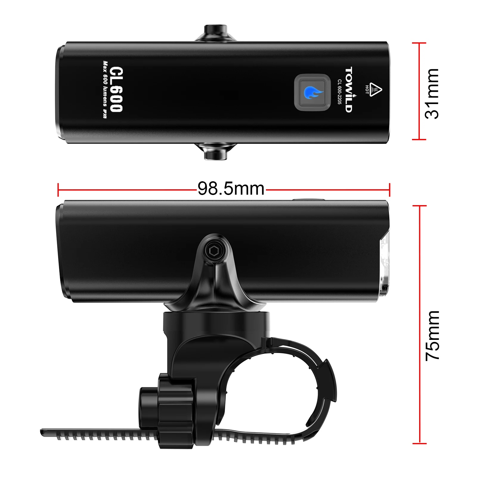Фара велосипесветильник ная аккумуляторная TOWILD CL600 18650 лм 2000 мА · ч |