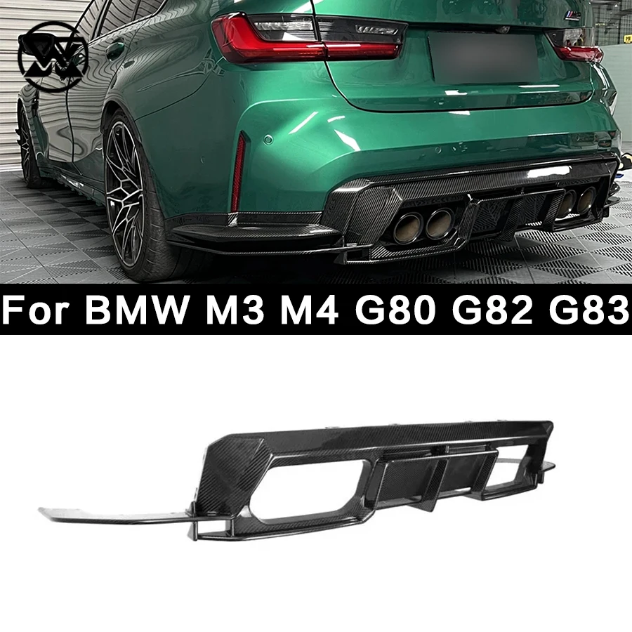 Фото Карбоновый задний диффузор-спойлер для BMW M4 G82 G83 M3 G80 - задний сплиттер, элемент обвеса, автомобильный аксессуар №4