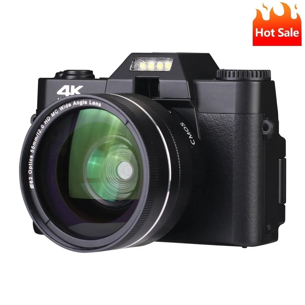 New 4K HD Half-DSLR Professional Digital Cameras With 16X Wide Angle Lens Camera Macro HD Camera With WiFi Time-lapse Shooting