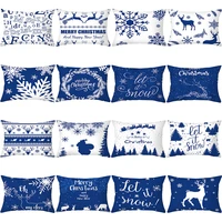 christmas tree deer pillowcase snowflake decorative pillowcover 3050cm rectangle throw pillows cushion cover nordic home decor