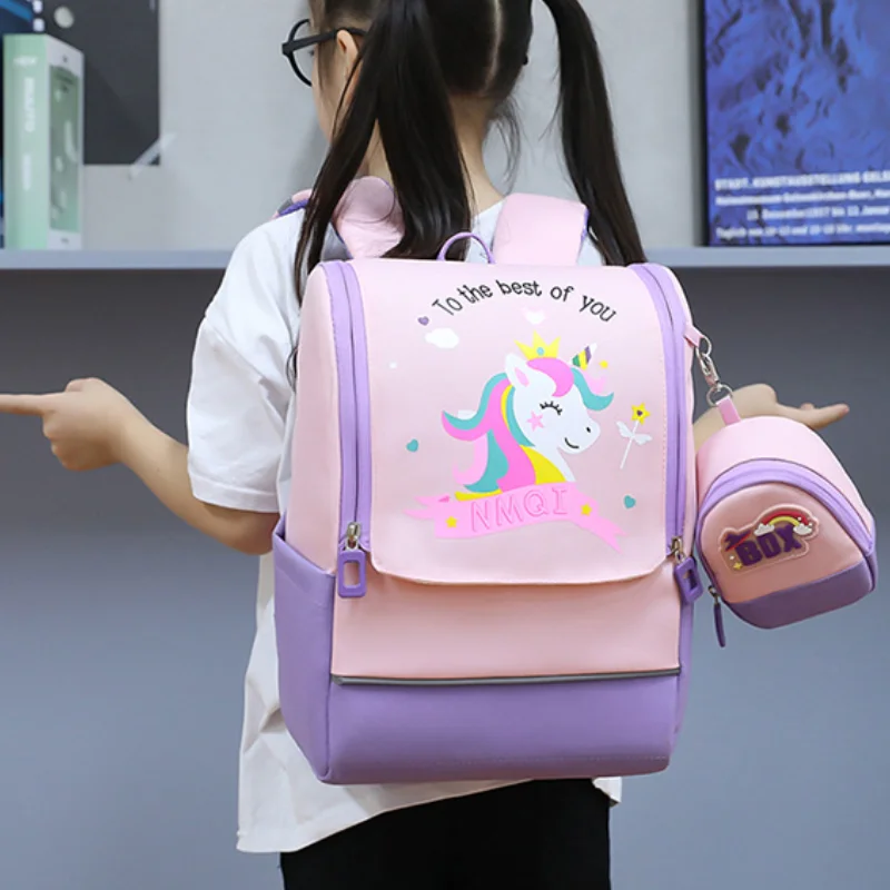 New 2022 Children Unicorn Schoolbags Space Bag Large Capacity Cute Boys Girls Grade 1-5 Backpack