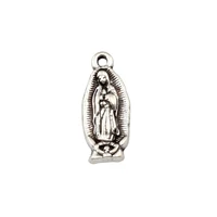 100pcs tibetan silver alloy virgin mary charms pendants for jewelry making bracelet necklace diy accessories 8 5x22 5mm a 388