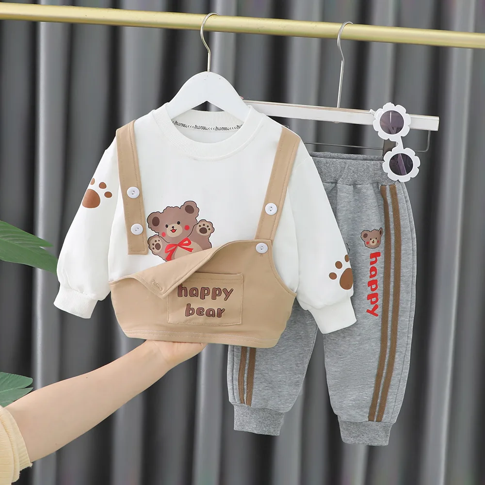 

Girls Tracksuits Spring Autumn 1 2 3 4 Years Old Children Cute Sweatshirt Pants 2pcs Clothing Sets For Baby Sports Suit Kids Set