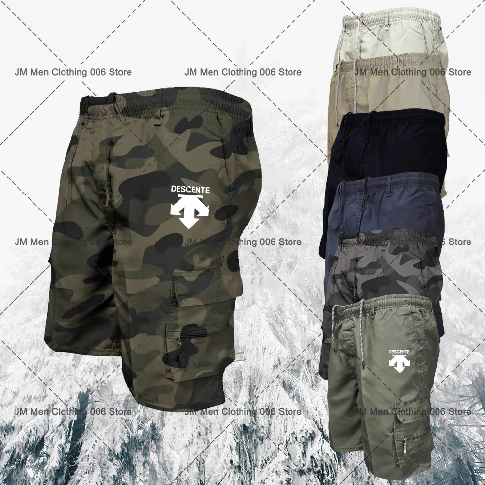 

Men's Camouflage Cargo Shorts Summer DT Brand Print Casual Multi-pockets Short Pants Quick Dry Training Sport Shorts Outdoor