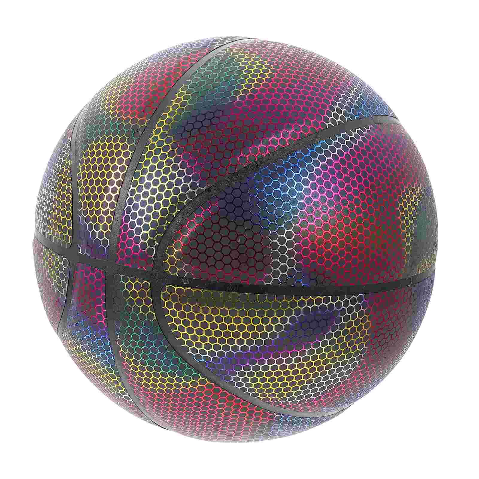 

1 Set Glow-in-the-dark Basketball Fluorescent Pu Soccer Light Reflect Basketball