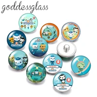 disney cartoon octonauts barnacles peso 10pcs round photo 18mm snap buttons for 18mm snap necklace diy jewelry
