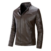 2022 mens vintage motorcycle coat men fashion biker leather jacket male bomber coat spring autumn business leisurepu overcoat
