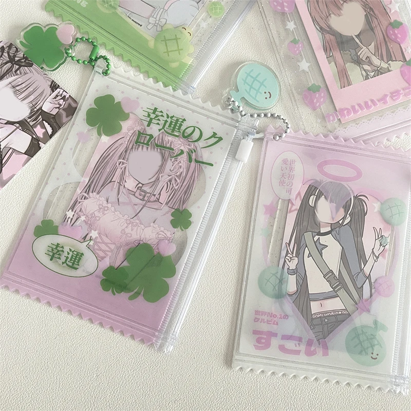 Милая прозрачная блестящая сумка конфет с четырьмя листами клевера держатель