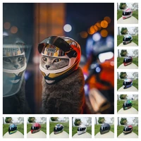 atuban small pet motorcycle helmet cat dog puppy mini helmetsfull face motorcycle helmet outdoor head protecting pet hard hat
