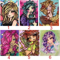 5d diy diamond painting cross stitch kits resin drill pasted painting full square diamond embroidery mosaic cartoon girl picture