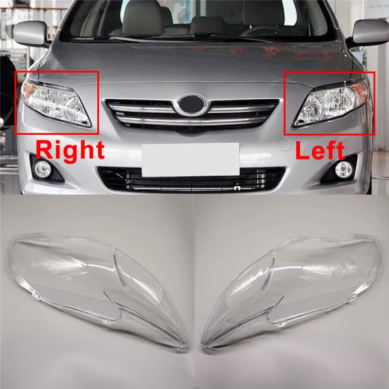 

Car Front Headlight Cover For Toyota Corolla 2007-2009 Headlamp Lampshade Lampcover Head Lamp light glass Covers Lens Shell Caps