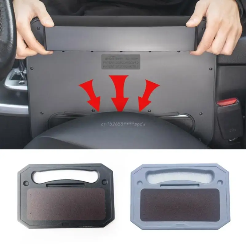 

Auto Steering Wheel Desk, Laptop, Tablet, Car Travel Table, Eating Hook On Steering Wheel Tray,Fits Most Vehicles