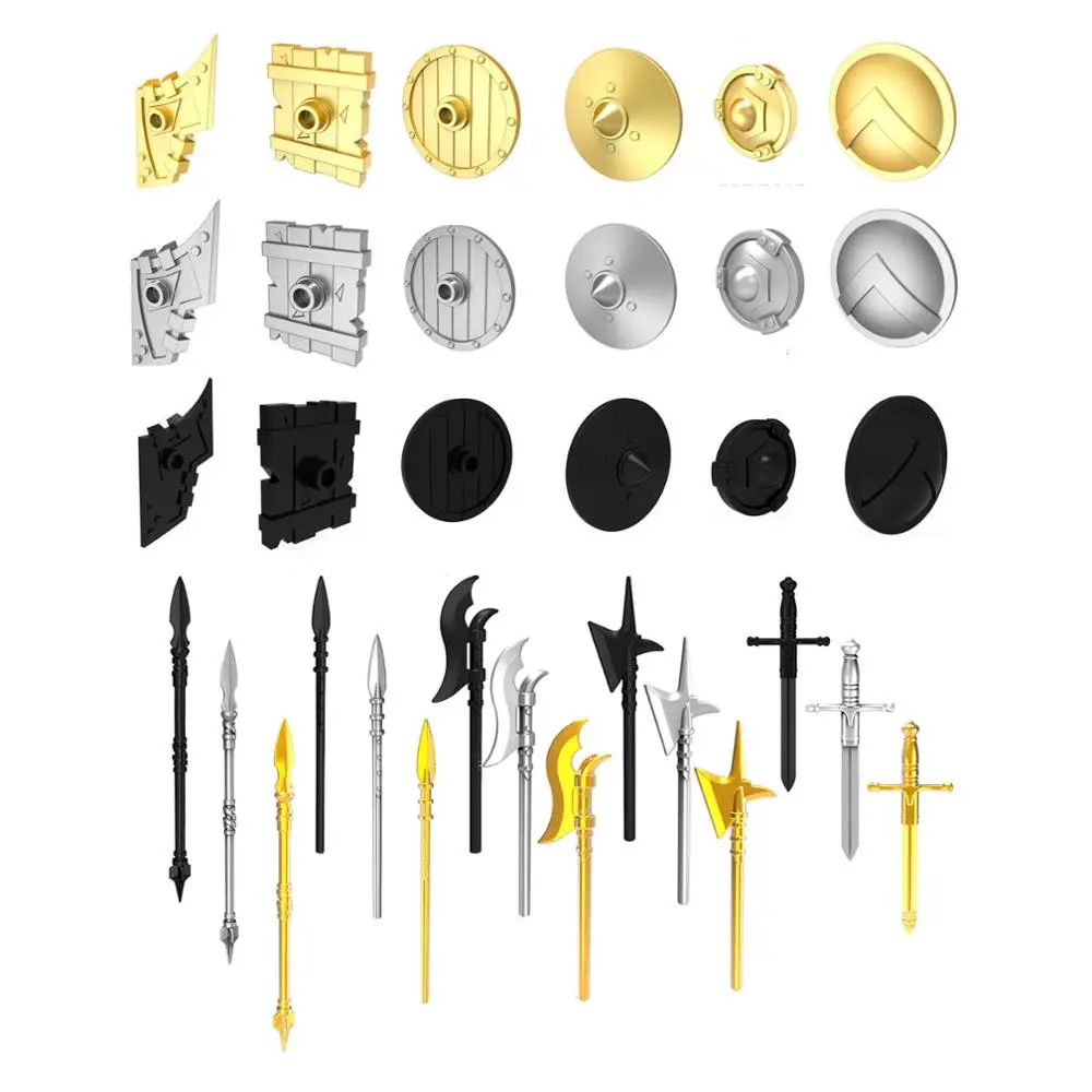

Castle knight weapon Sword Spare Shield for Golden Company Second Sons Unsullied Dothraki Middle Ages Total War Building Block