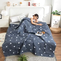 geometry print summer comforter 200x230cm floral triangle thin quilts single double soft bedspread adult kid 150x200cm quilts