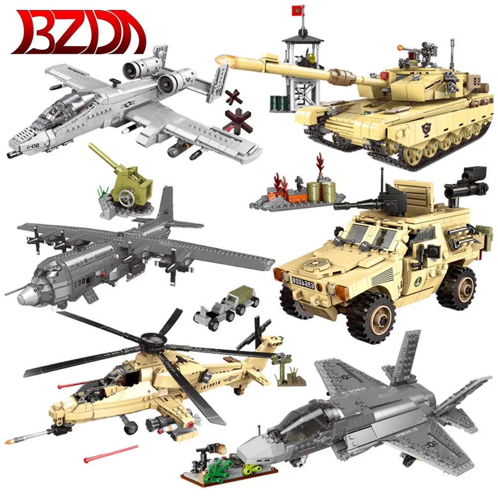 

Конструктор Xingbao WW2 серии F35Fighter WZ10Copter AC130, Военный танк, бронированный автомобиль, игрушки для детей