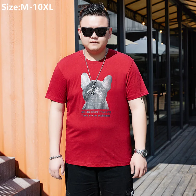 Футболка мужская с принтом собаки модная рубашка коротким рукавом белый/черный