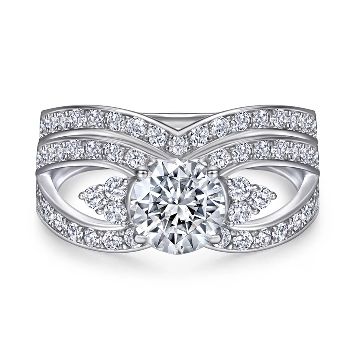 

Женское кольцо из серебра с фианитом