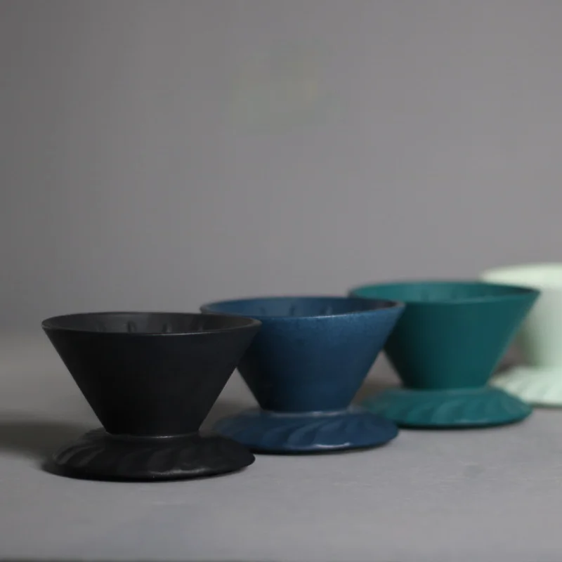 Многоразовая керамическая посуда воронка с одним отверстием ручная чашка