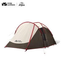 mobi garden outdoor camping camping windproof rain proof large space hall elaborate camp family tent back room hs