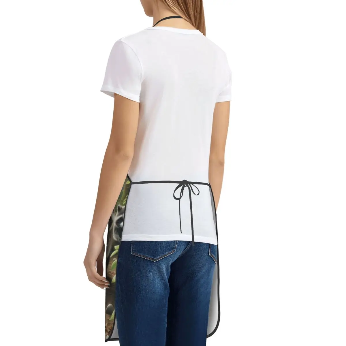 На заказ унисекс забавный енот кухонный фартук шеф-повара для приготовления пищи