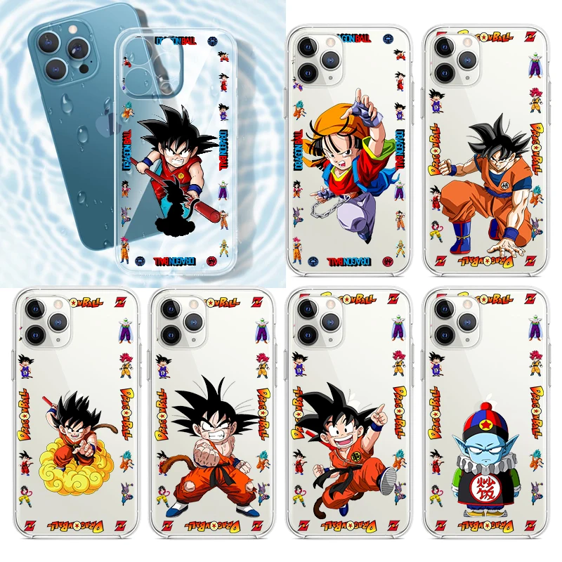 

Cartoon Dragon Ball Kid For Apple iPhone 13 12 11 Pro Max Mini XS Max X XR 6S 6 7 8 Plus 5S Soft Transparent Phone Case Fundas