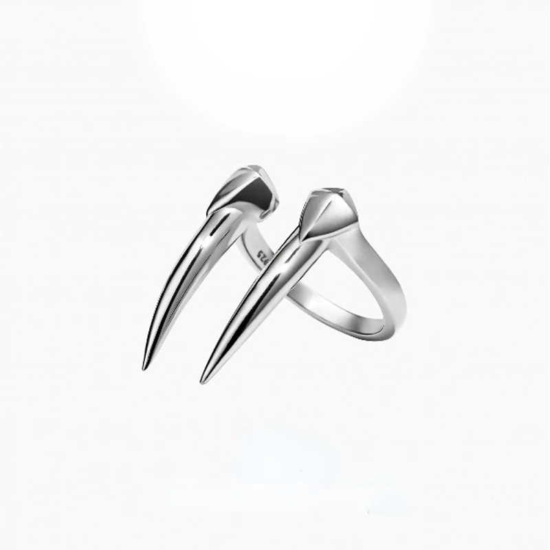 Креативное регулируемое открытое металлическое кольцо в стиле панк-рок с волком