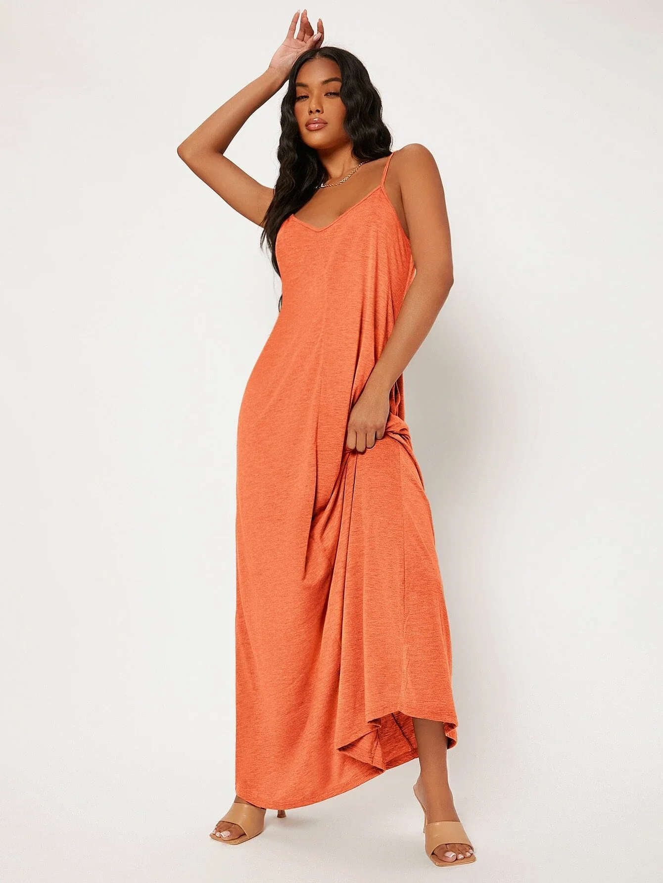 

Hidden Pocket Maxi Cami Dress