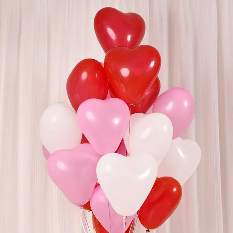 

12inch Balloons Love Heart Emulsion Red Pink Bride To Be Wedding Birthday Party Proposal Decoration Baby Shower Supplies