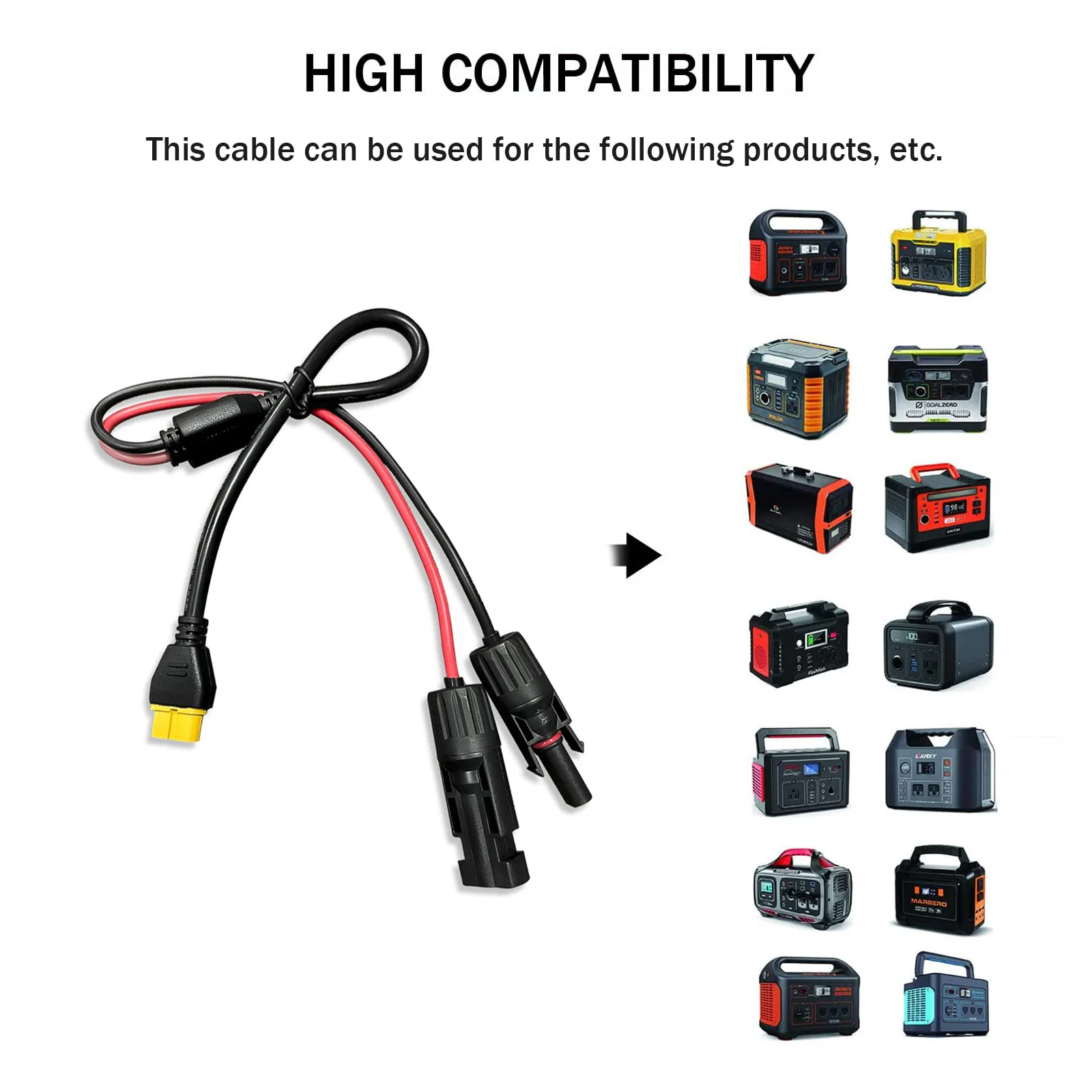 

Cable Connection Connecting Cable 16AWG Cable Charging Cable Female Solar Generator Solar Panel Connection Vehicle Battery Panel