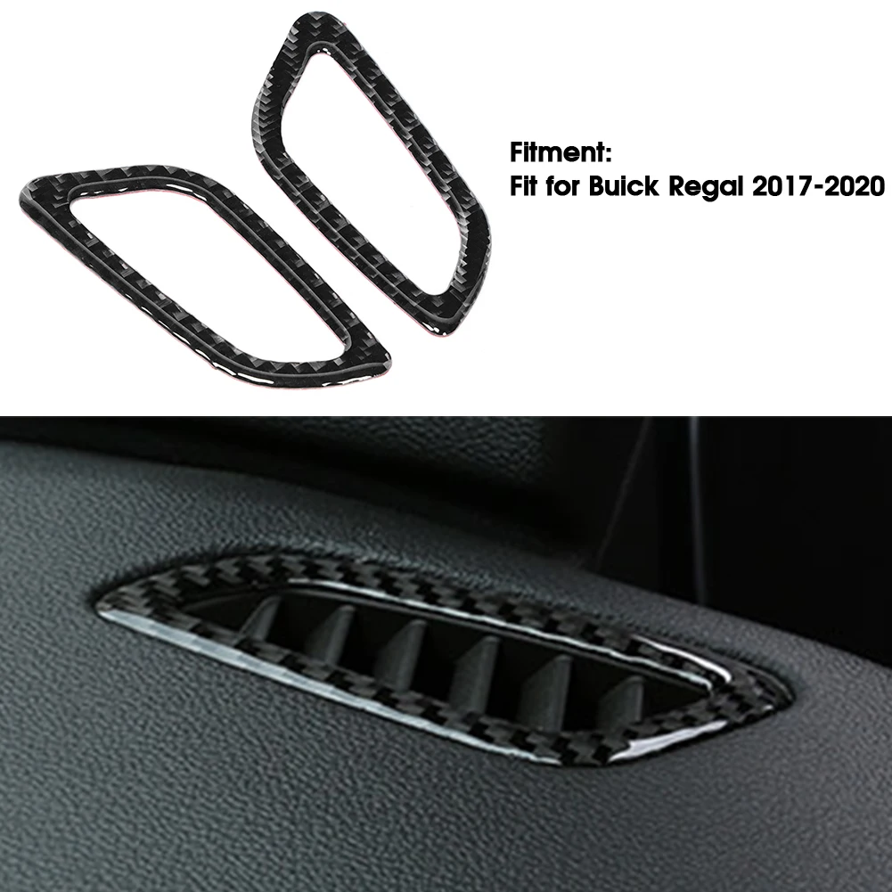 

2Pcs Soft Carbon Fiber Dashboard Air Vent Outlet Cover Trim Fits for Buick Regal 2017-2020 Dashboard Air Vent Frame