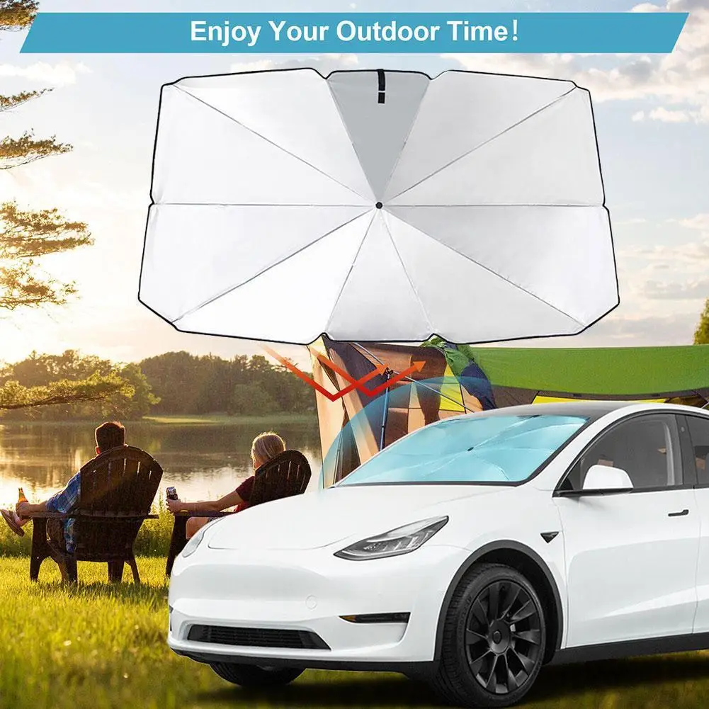 

Upgraded Car Windshield Sun Shade Umbrella Foldable Car Sunshade Front Window Cover For UV Ray Block & Sun Heat Car Protect C0R8