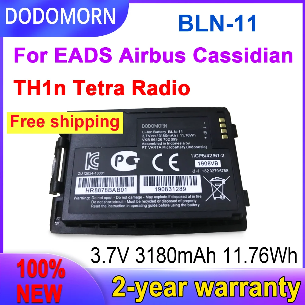 DODOMORN В наличии Новый BLN-11 3 7 11 76 Втч 3180 мАч Высококачественный аккумулятор для EADS