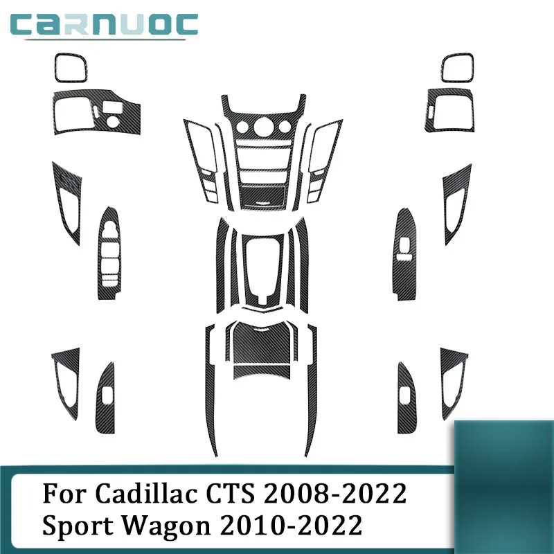 Для Cadillac CTS 2008-2022 Sport Wagon 2010-2022 черный углеродное волокно различные детали наклейки