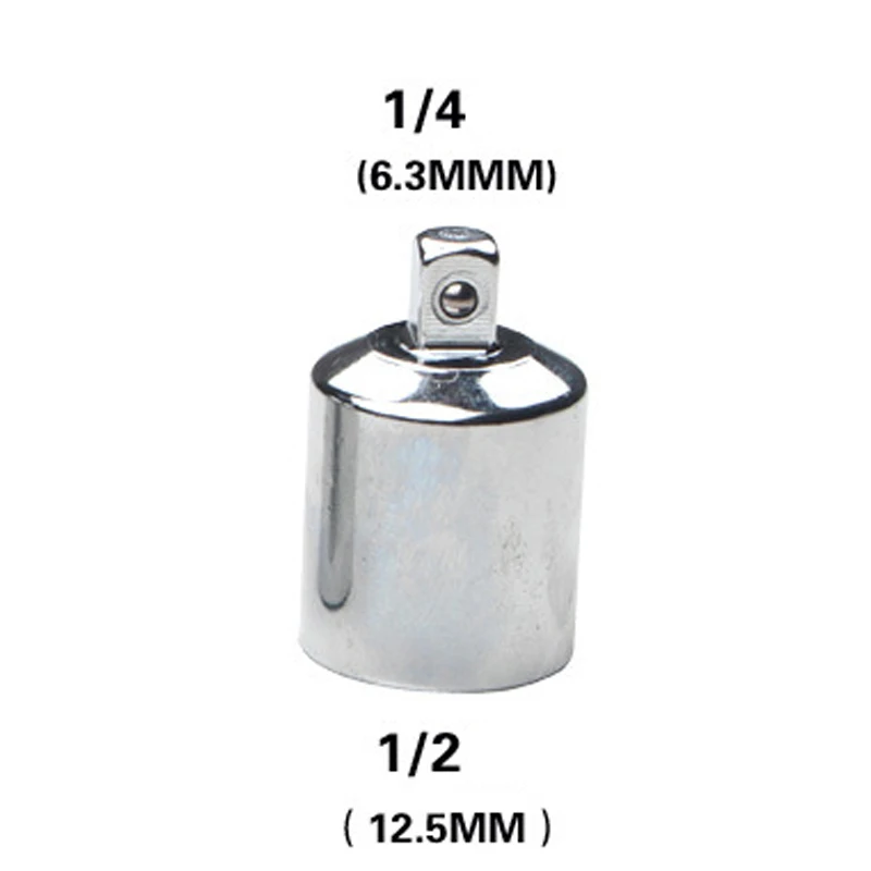 

Переходник для торцевого ключа с храповым механизмом, переходник для большого гаечного ключа 1/2, среднего и маленького гаечного ключа 3/8, хромованадиевая сталь CR-V 1/4