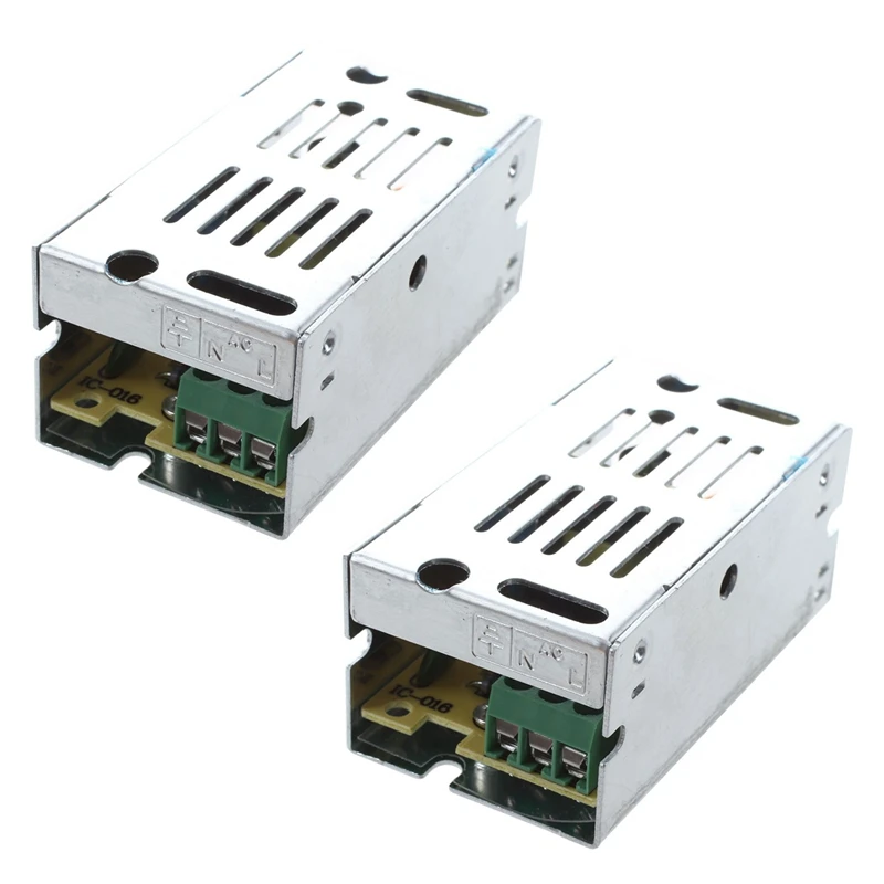 

2X Voltage Transformer Power Supply AC 110/220V To DC 12V 1A Silver