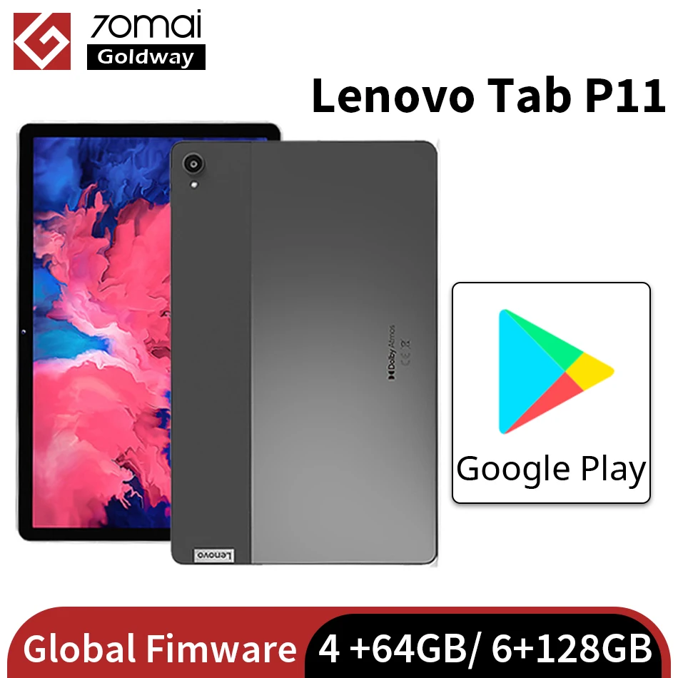 

Планшет Lenovo Tab P11, глобальная прошивка, 128 Гб 64 ГБ, экран 11 дюймов, Восьмиядерный процессор Snapdragon 662, 7700 мАч, Wi-Fi