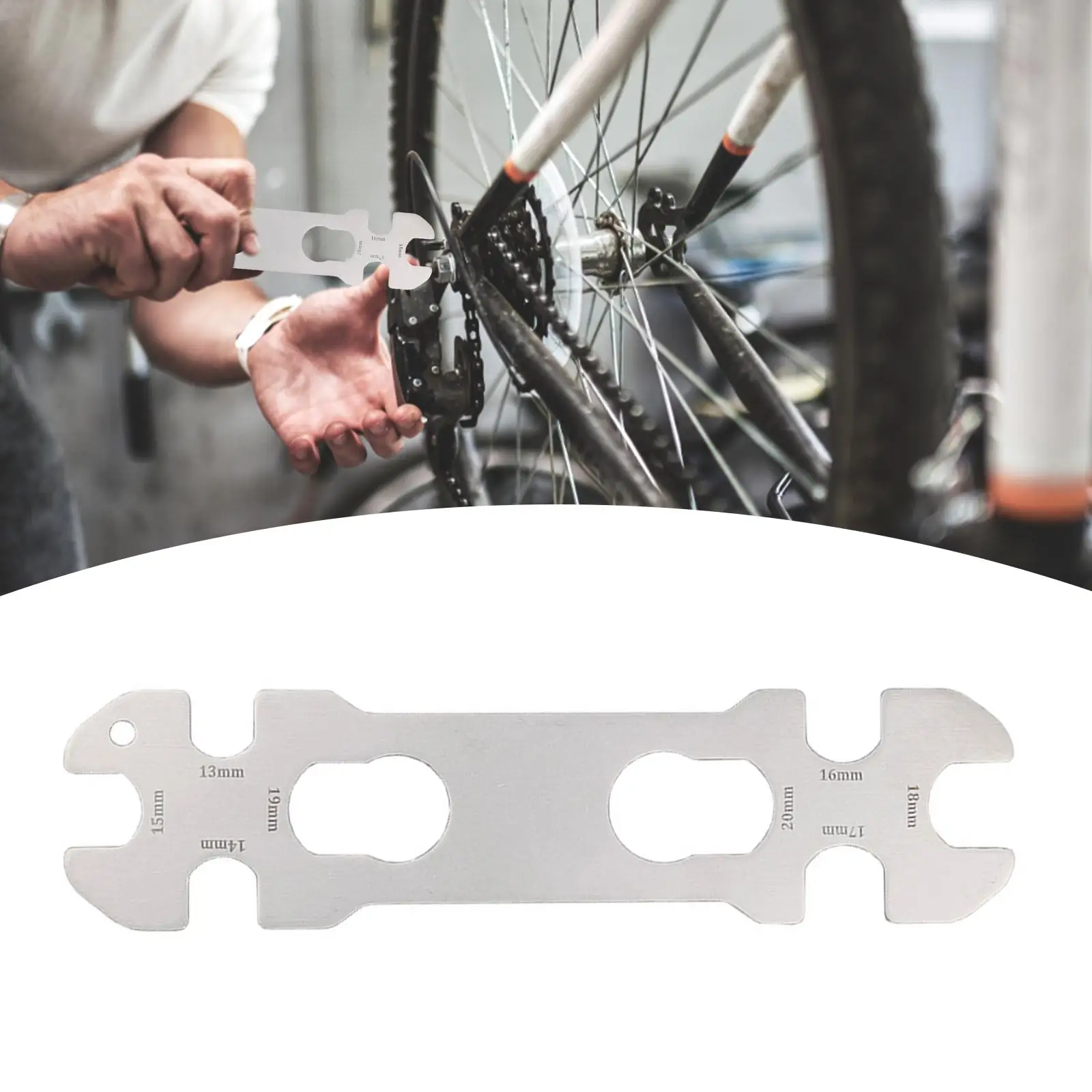 Велосипедный гаечный ключ 8 размеров из нержавеющей стали Профессиональный 13-20