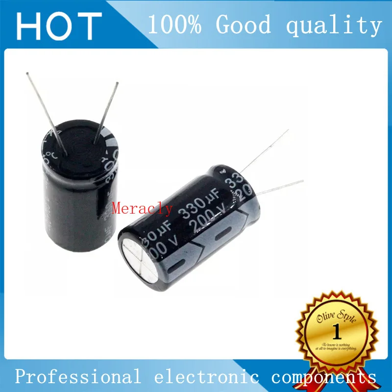 

200V 10uF 22uF 33uF 47uF 68uF 100uF 220uF 330uF 560uF 1000uF Aluminum Electrolytic Capacitor High frequency and low resistance