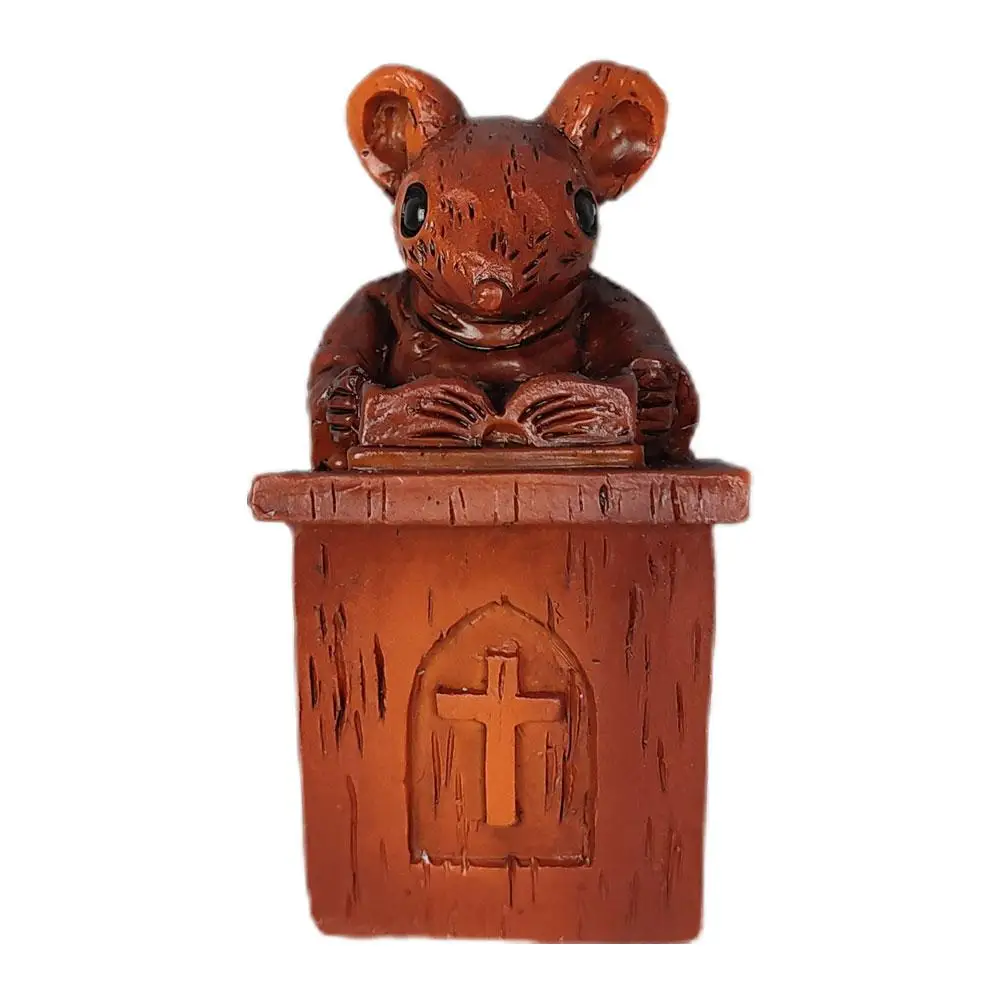 Пастор на церковной мышке поделке для домашнего кабинета гостиной подарок из