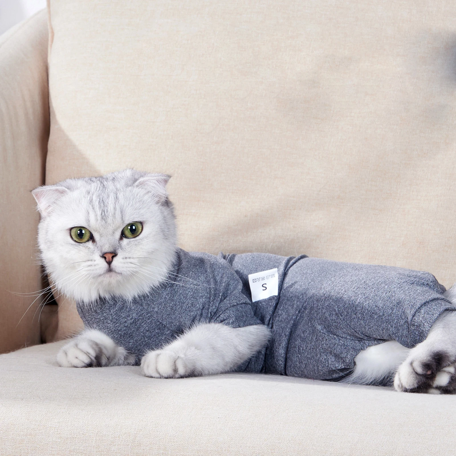 

Cat Surgery Recovery Suit for Surgical Abdominal Wounds Home Indoor Pet Clothing Cats After Surgery Pajama Suit Supplies